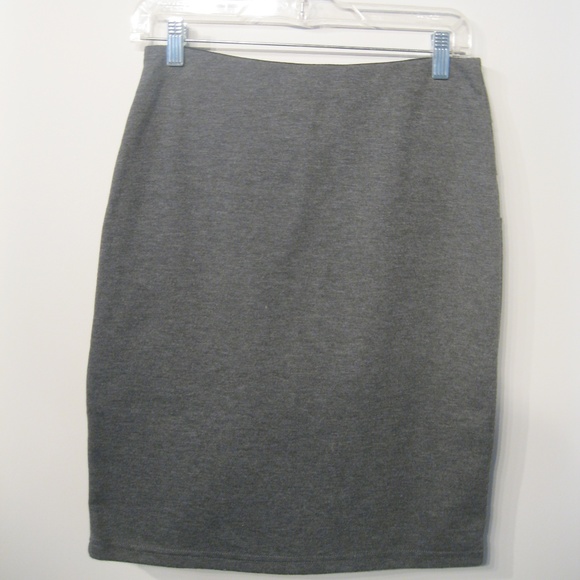 Winnie Fashion Gray Black Pencil Skirt M - Picture 6 of 6